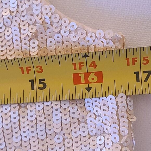 NWT J Crew Womens Sleeveless Tank Top Sequin Cotton Cream Small - Picture 10 of 12